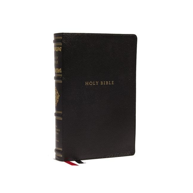 Knjiga NKJV, Personal Size Reference Bible, Sovereign Collection, Genuine Leather, Black, Red Letter, Comfort Print 