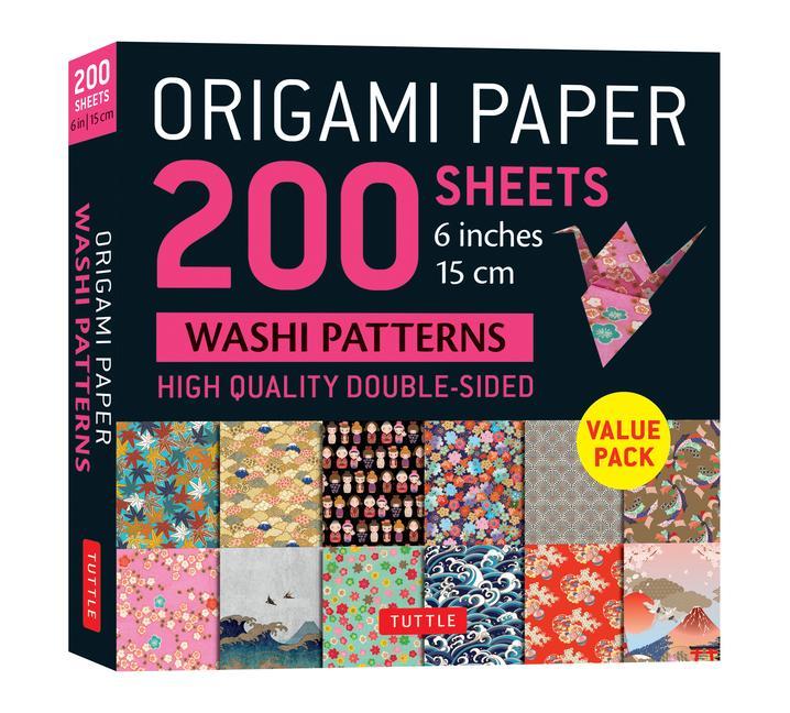 Artykuły papiernicze Origami Paper 200 sheets Washi Patterns 6 Tuttle Publishing