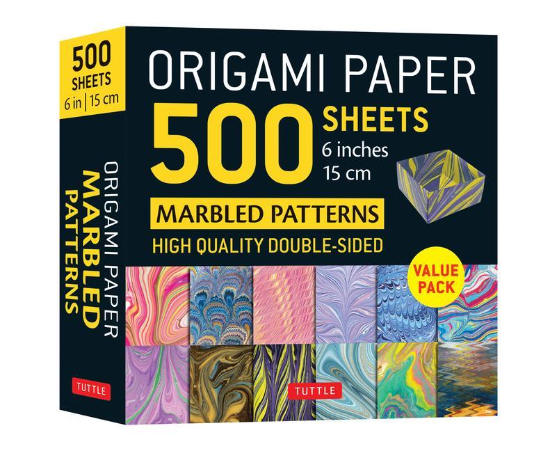 Stationery items Origami Paper 500 sheets Marbled Patterns 6 Tuttle Publishing