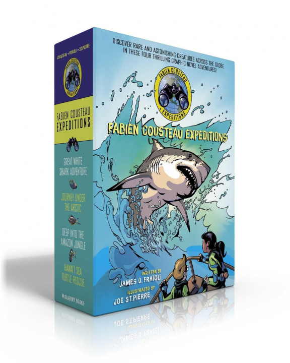 Carte Fabien Cousteau Expeditions (Boxed Set): Great White Shark Adventure; Journey Under the Arctic; Deep Into the Amazon Jungle; Hawai'i Sea Turtle Rescue James O. Fraioli
