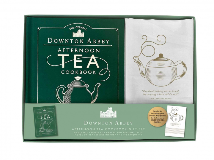 Carte The Official Downton Abbey Afternoon Tea Cookbook Gift Set [Book ] Tea Towel] 