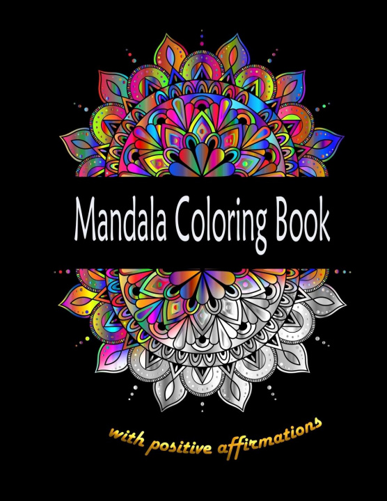 Carte Mandala Coloring Book with positive affirmations 