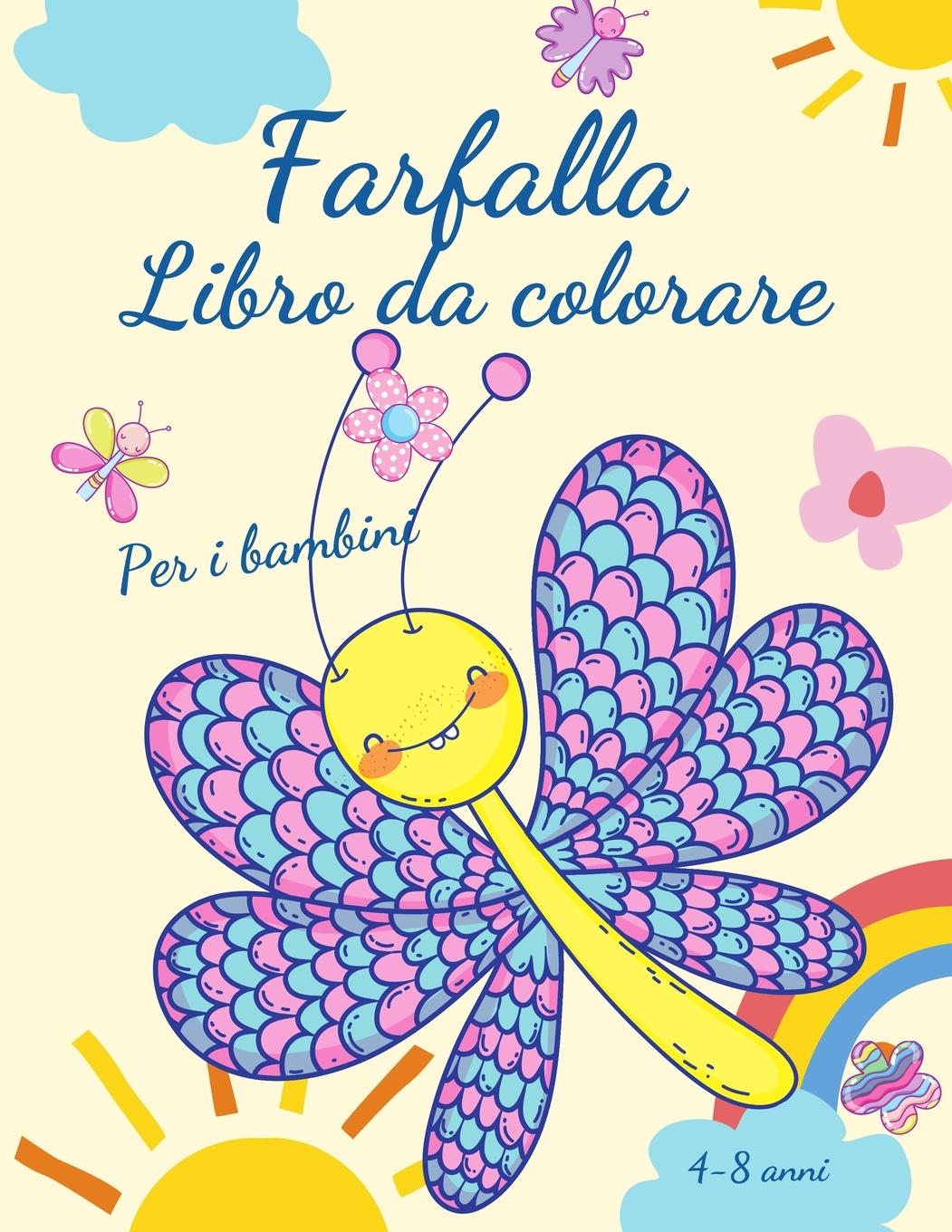Kniha Farfalla libro da colorare per bambini 4-8 anni 
