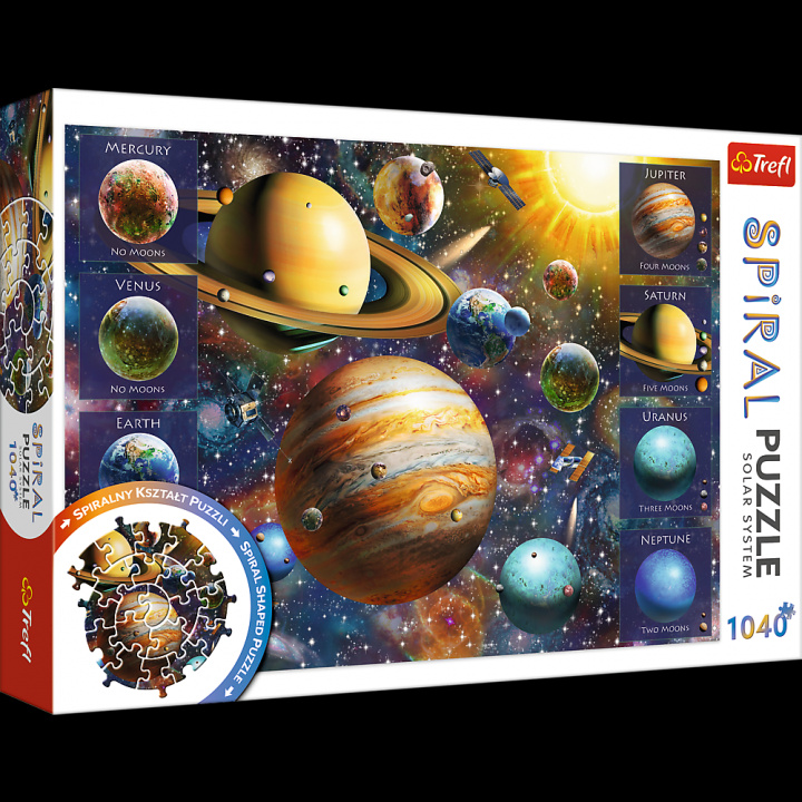 Hra/Hračka Spiral puzzle Sluneční soustava 1040 dílků 