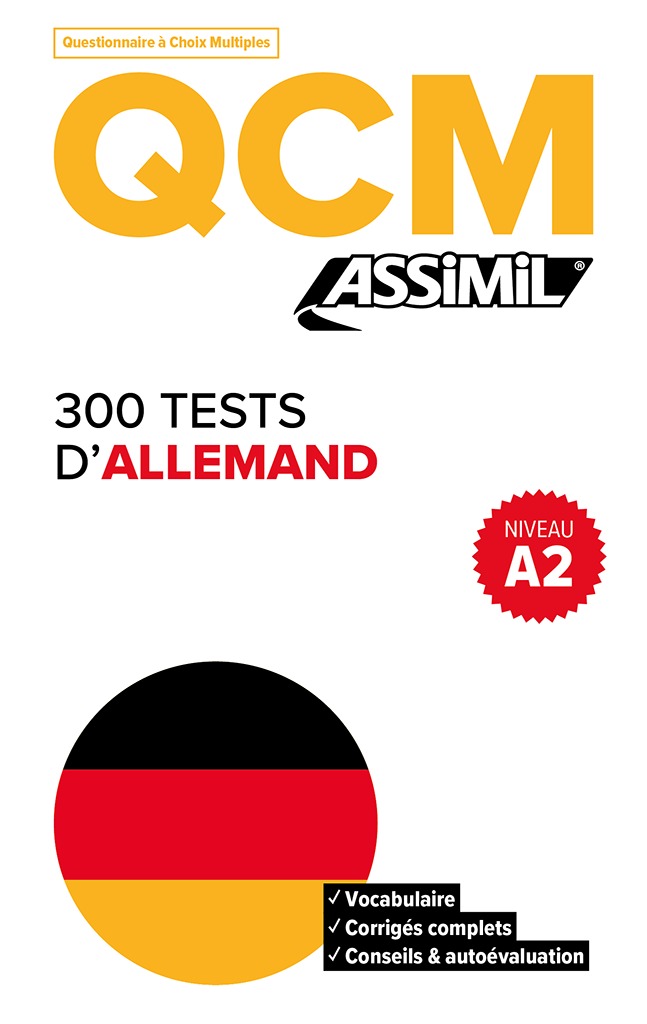 Kniha QCM 300 Tests D'Allemand, niveau A2 SCHODEL AMIRKHOSROVI