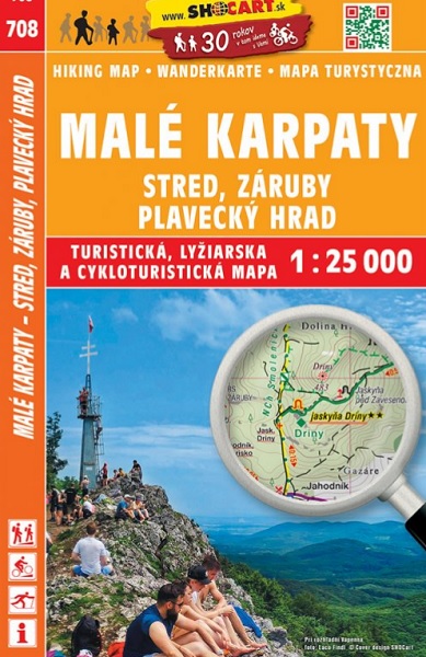 Könyv 708 Malé Karpaty - Stred, Záruby, Plavecký hrad, 1:25.000 
