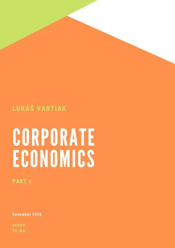 Książka Corporate Economics Part 1 Lukáš Vartiak