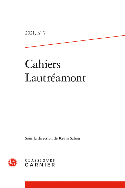 Knjiga Cahiers Lautréamont collegium