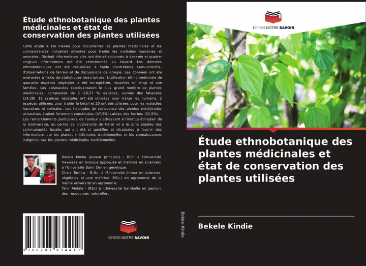 Livre Étude ethnobotanique des plantes médicinales et état de conservation des plantes utilisées 