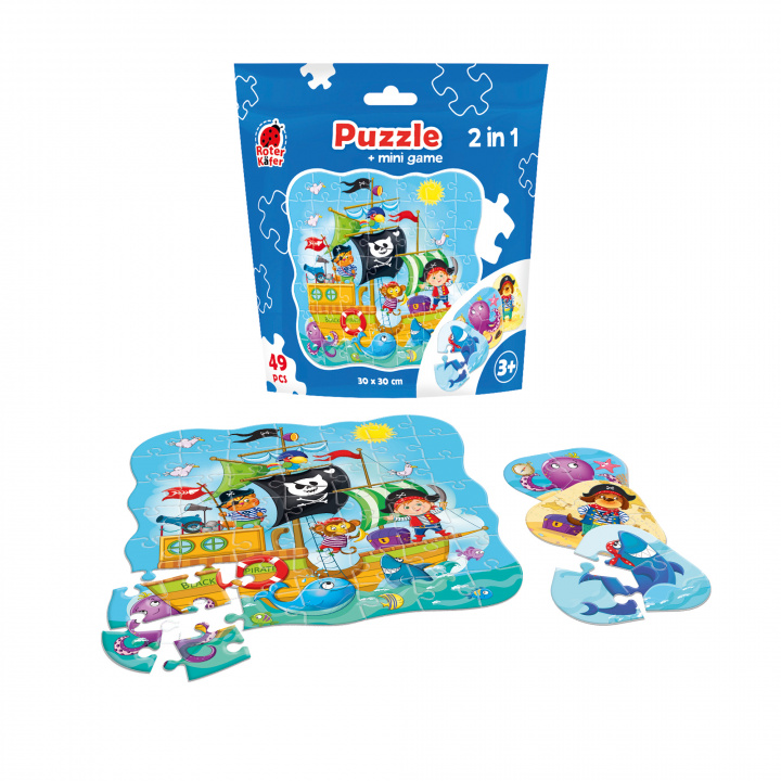 Joc / Jucărie Puzzle 49 saszetka Piraci +mini gra Pirates RK1140-04 
