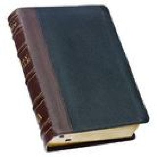 Книга KJV Study Bible, Large Print Premium Full Grain Leather - Thumb Index, King James Version Holy Bible, Black/Burgundy 