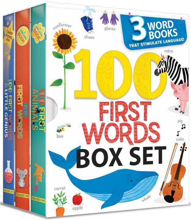 Könyv 100 First Words Box Set: 3 Word Books That Stimulate Language (Us Edition) Annie Sechao
