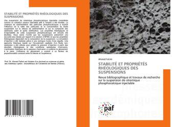 Kniha Stabilite Et Proprietes Rheologiques Des Suspensions Fatimi Ahmed Fatimi