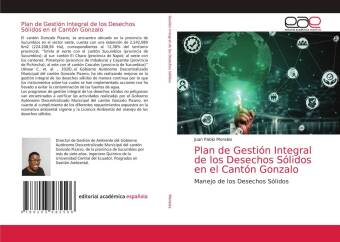 Könyv Plan de Gestion Integral de los Desechos Solidos en el Canton Gonzalo 