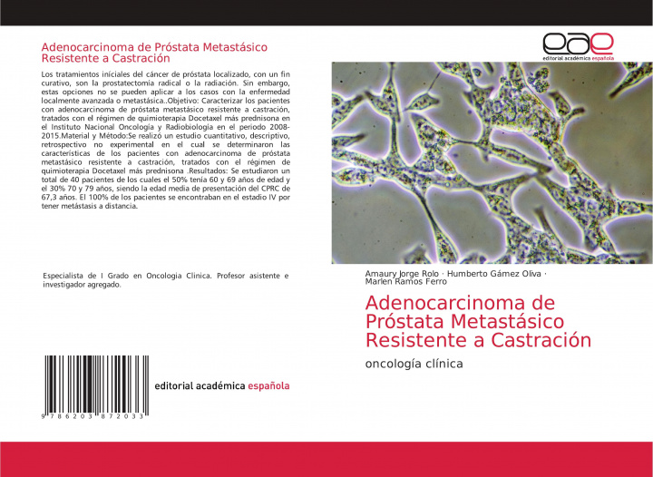 Kniha Adenocarcinoma de Prostata Metastasico Resistente a Castracion Humberto Gámez Oliva