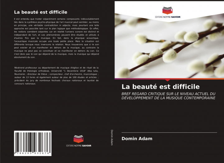 Knjiga La beauté est difficile Domin Adam