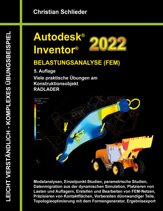 Kniha Autodesk Inventor 2022 - Belastungsanalyse (FEM) 