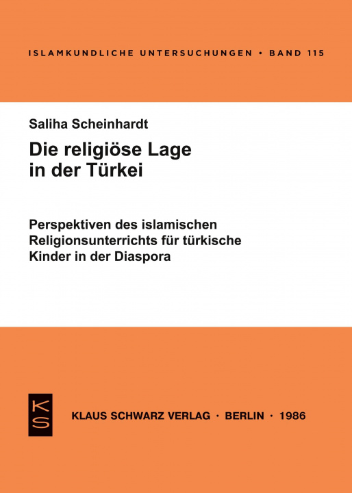 Kniha Die religiöse Lage in der Türkei 