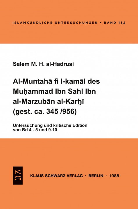 Kniha Al-Muntaha fi l-kamal des Muhammad Ibn Sahl Ibn al-Marzuban al-Karhi (gest. ca. 345/956) 