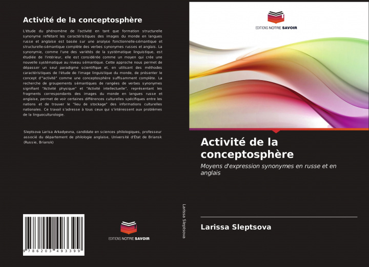 Knjiga Activité de la conceptosph?re Larissa Sleptsova