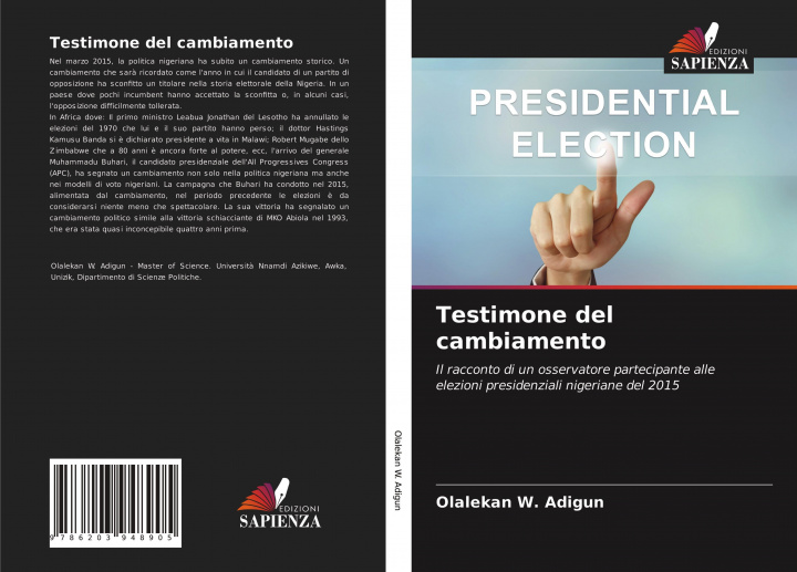 Knjiga Testimone del cambiamento Olalekan W. Adigun
