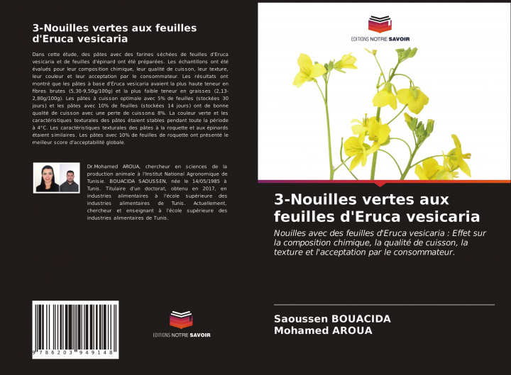 Könyv 3-Nouilles vertes aux feuilles d'Eruca vesicaria Mohamed Aroua