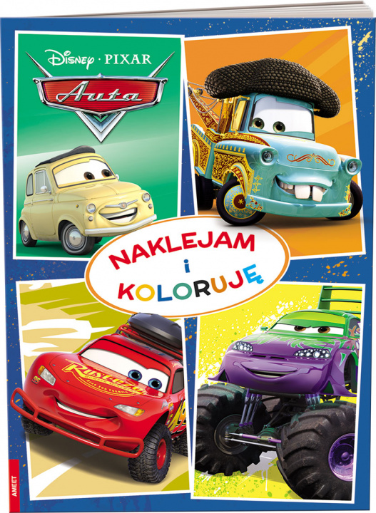 Book Disney auta Naklejam i koloruję NAK-9108 Opracowania Zbiorowe