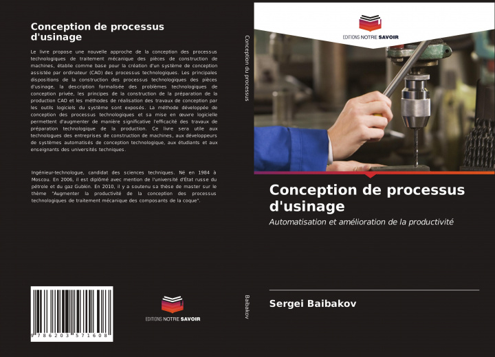 Knjiga Conception de processus d'usinage Sergei Baibakov