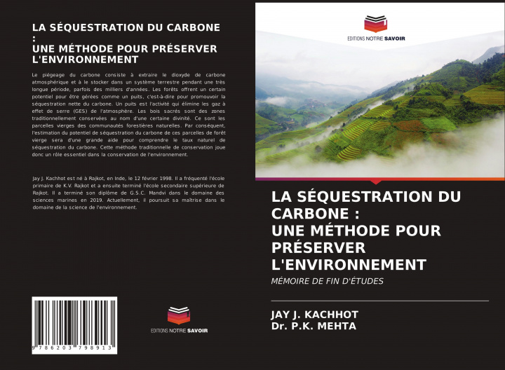 Könyv LA SÉQUESTRATION DU CARBONE : UNE MÉTHODE POUR PRÉSERVER L'ENVIRONNEMENT P. K. Mehta