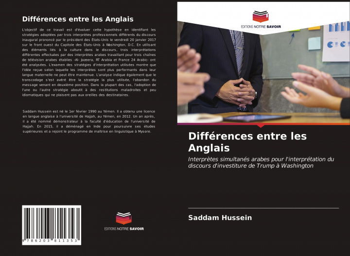 Knjiga Différences entre les Anglais Saddam Hussein