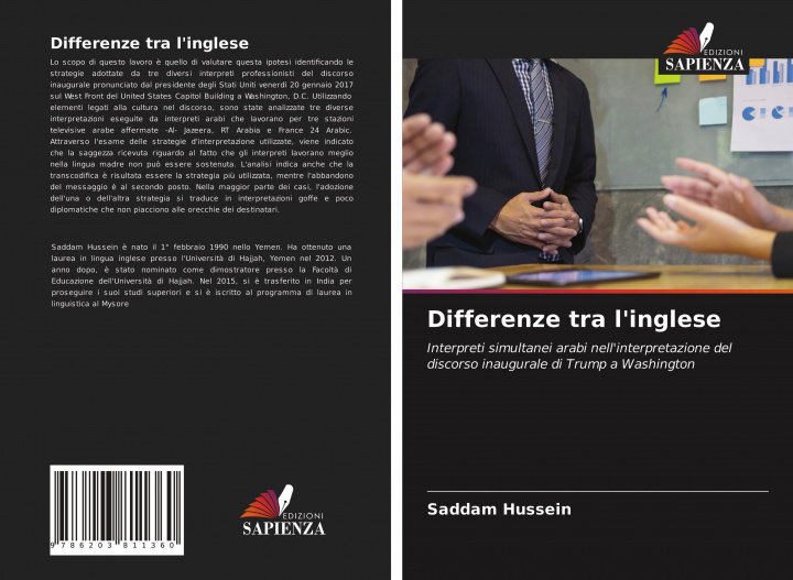 Knjiga Differenze tra l'inglese Saddam Hussein