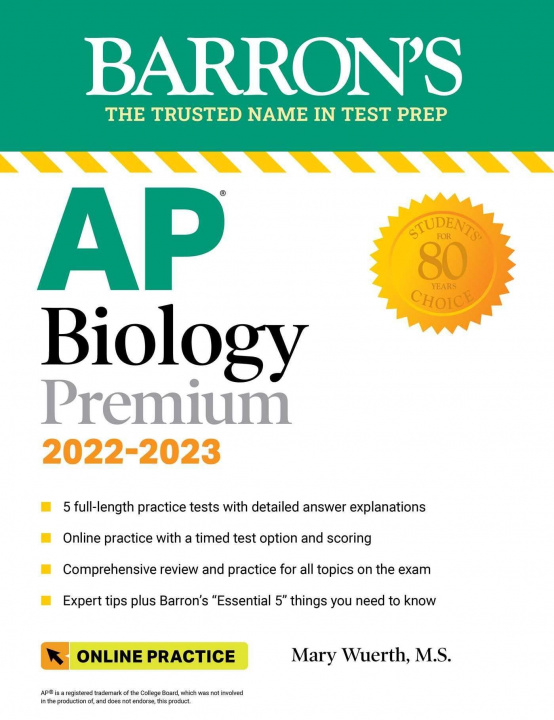 Könyv AP Biology Premium, 2022-2023 Mary Wuerth