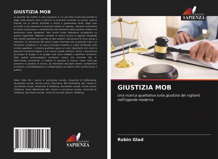 Kniha GIUSTIZIA MOB Robin Glad