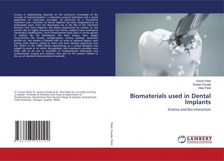 Boek Biomaterials used in Dental Implants KAVAN PATEL