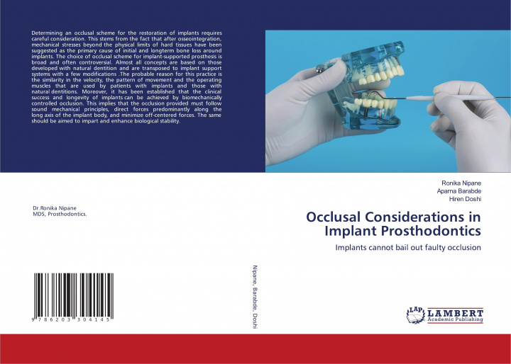 Kniha Occlusal Considerations in Implant Prosthodontics RONIKA NIPANE