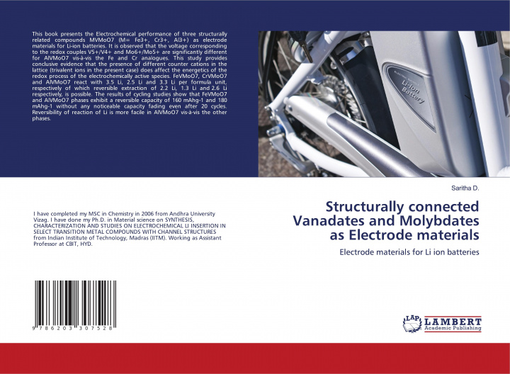Knjiga Structurally connected Vanadates and Molybdates as Electrode materials SARITHA D.