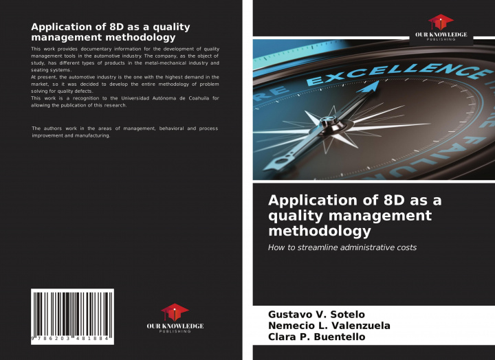 Könyv Application of 8D as a quality management methodology Nemecio L. Valenzuela