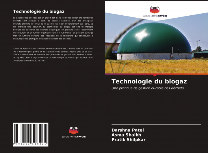 Kniha Technologie du biogaz Asma Shaikh