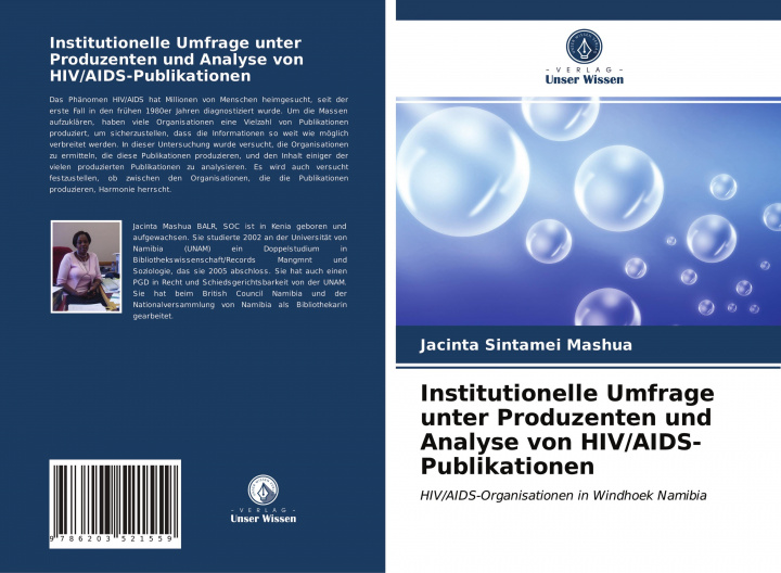 Kniha Institutionelle Umfrage unter Produzenten und Analyse von HIV/AIDS-Publikationen JACINTA SINT MASHUA