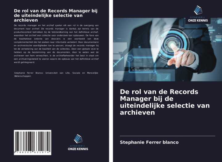 Libro De rol van de Records Manager bij de uiteindelijke selectie van archieven 