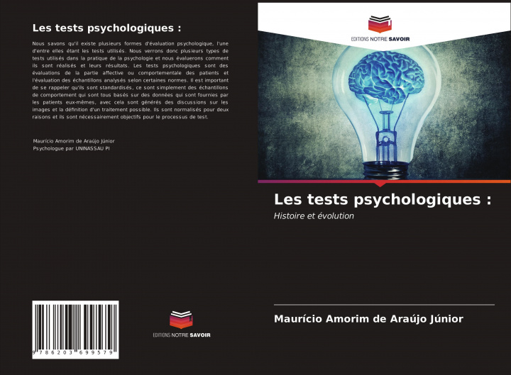 Carte Les tests psychologiques Maurício Amorim de Araújo Júnior