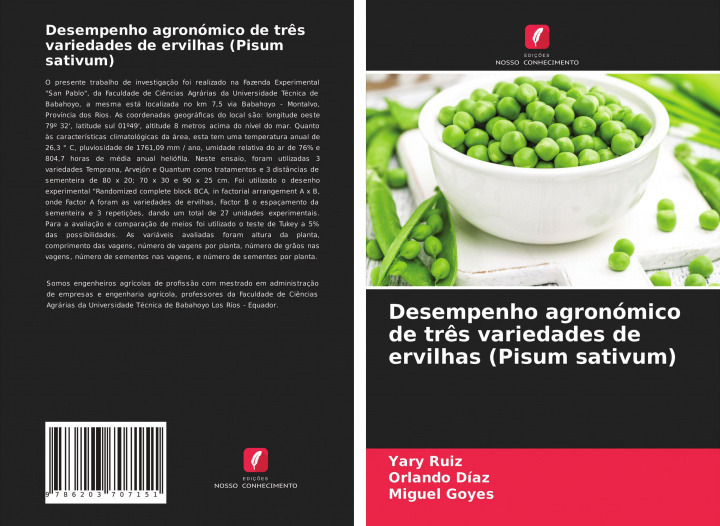 Carte Desempenho agronómico de tr?s variedades de ervilhas (Pisum sativum) Orlando Díaz