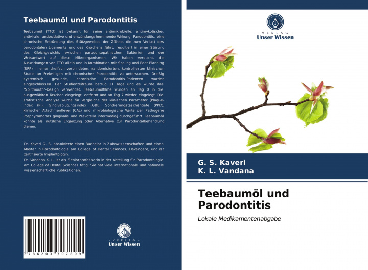 Kniha Teebaumöl und Parodontitis K. L. Vandana