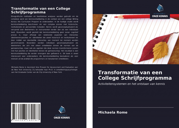 Knjiga Transformatie van een College Schrijfprogramma Michaela Rome