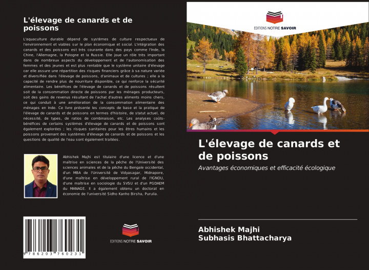 Knjiga L'élevage de canards et de poissons Subhasis Bhattacharya