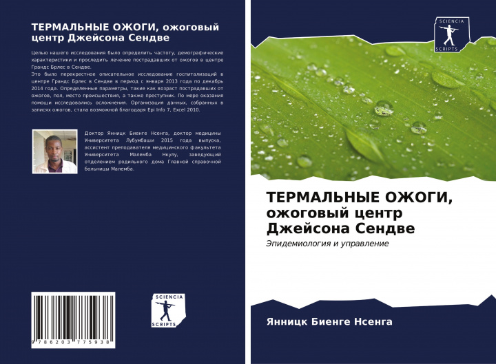Knjiga TERMAL'NYE OZhOGI, ozhogowyj centr Dzhejsona Sendwe Yannick Bienge Nsenga