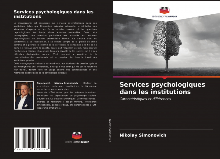 Kniha Services psychologiques dans les institutions Nikolay Simonovich