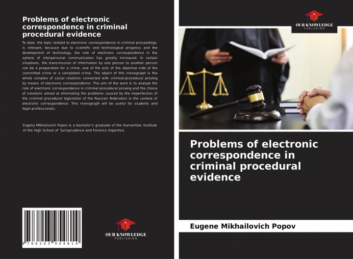 Könyv Problems of electronic correspondence in criminal procedural evidence 