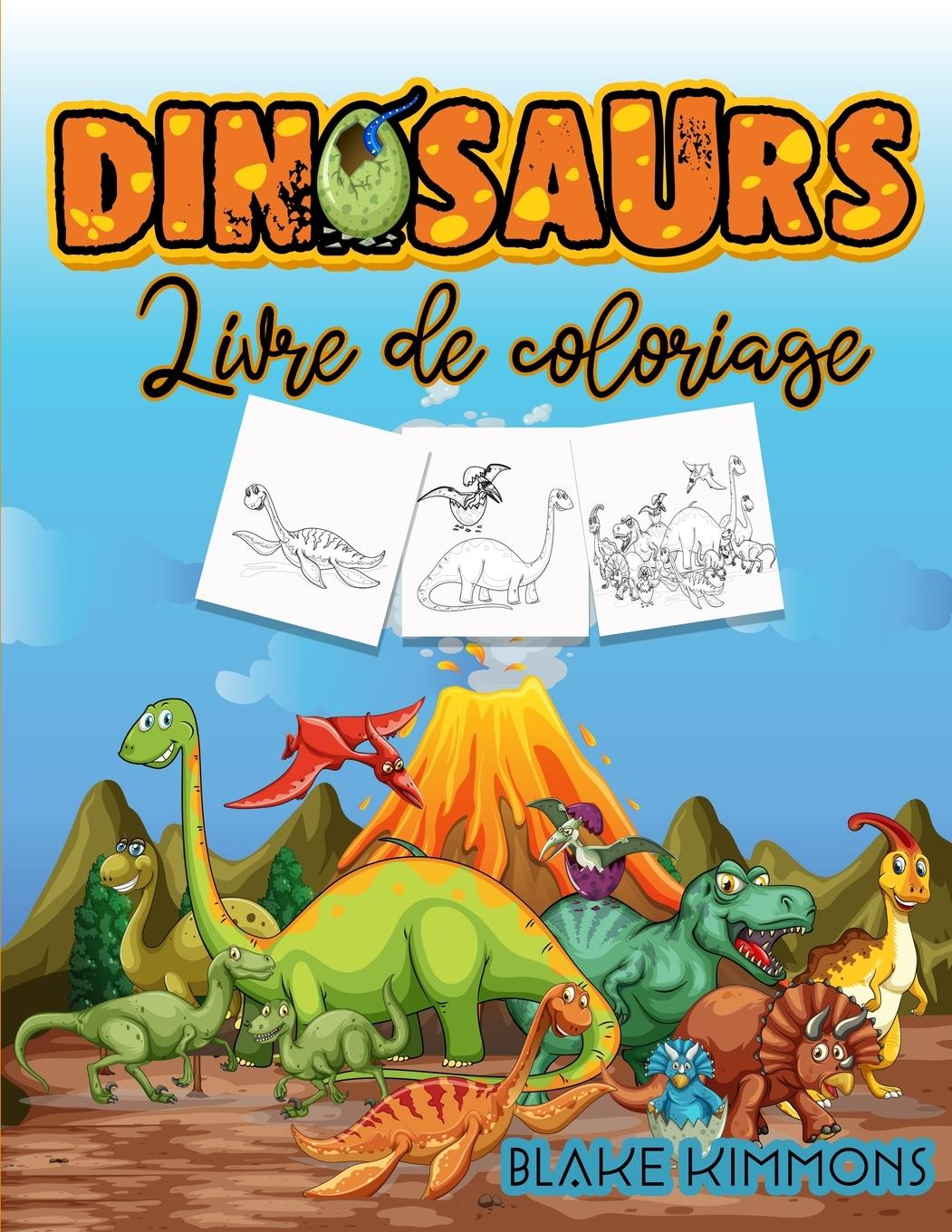 Книга Dinosaures Livre de Coloriage 