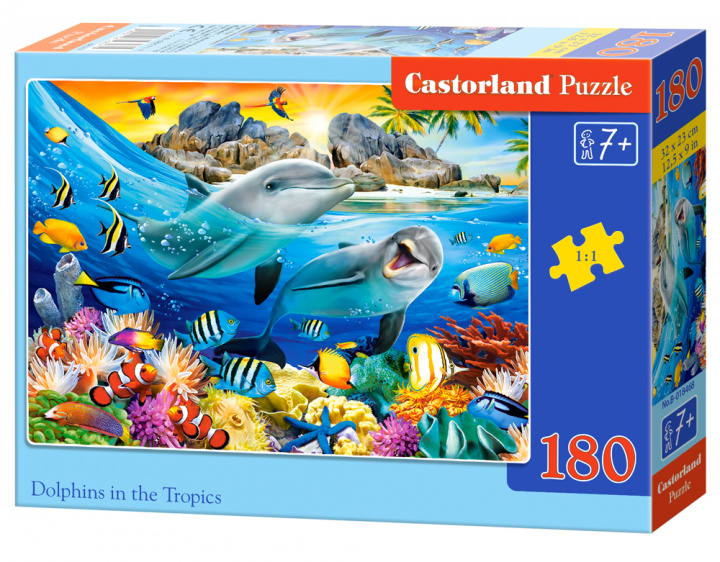 Kniha Puzzle 180 Delfiny w tropikach B-018468 